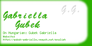 gabriella gubek business card